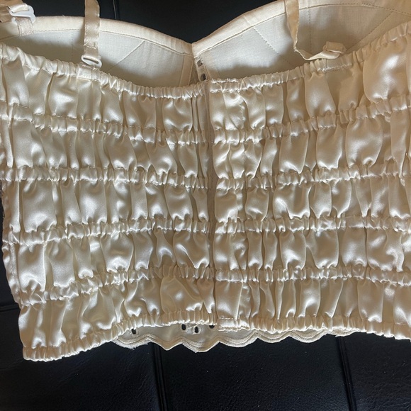 Vintage Elegant Cream Lace Bustier TOP - Picture 4 of 13